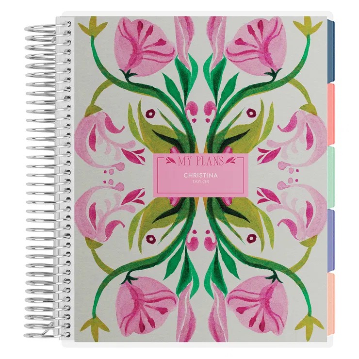 Erin Condren Homeschool Planner with a floral cover